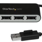 Hub Portátil USB 2.0 de 4 Puertos con Cable Integrado