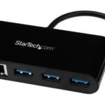 Adaptador Multipuertos USB-C de Red Ethernet con Hub de 3 Puertos USB 3.0