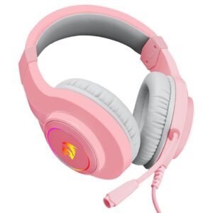 AUDIFONO HEADPHONE CON MICROFONO 3.5mm USB REDRAGON H260P-RGB HYLAS PINK