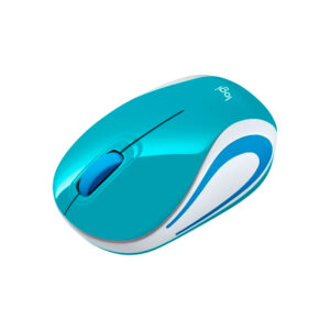 MOUSE INALAMBRICO LOGITECH 2.4GHZ M187 MINI CELESTE - Imagen 2