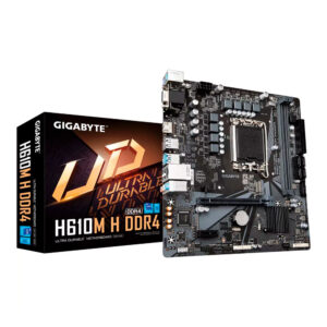 PLACA MADRE GIGABYTE H610M H (i 12) LGA1700 DDR4 - Imagen 1