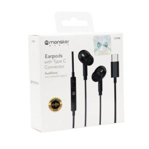 AUDIFONO EARPHONE MONSTER USB-C C21BK MANOS LIBRES - Imagen 2