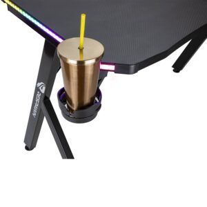 MESA GAMER RGB C/REMOTO RESPAWN MOD GT 500 BK + PAD MOUSE 114 - Imagen 6