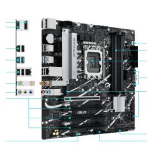 PLACA MADRE ASUS PRIME B760M-A AX6 II LGA1700 - Imagen 2